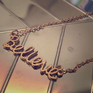 “BELIEVE”  18” necklace